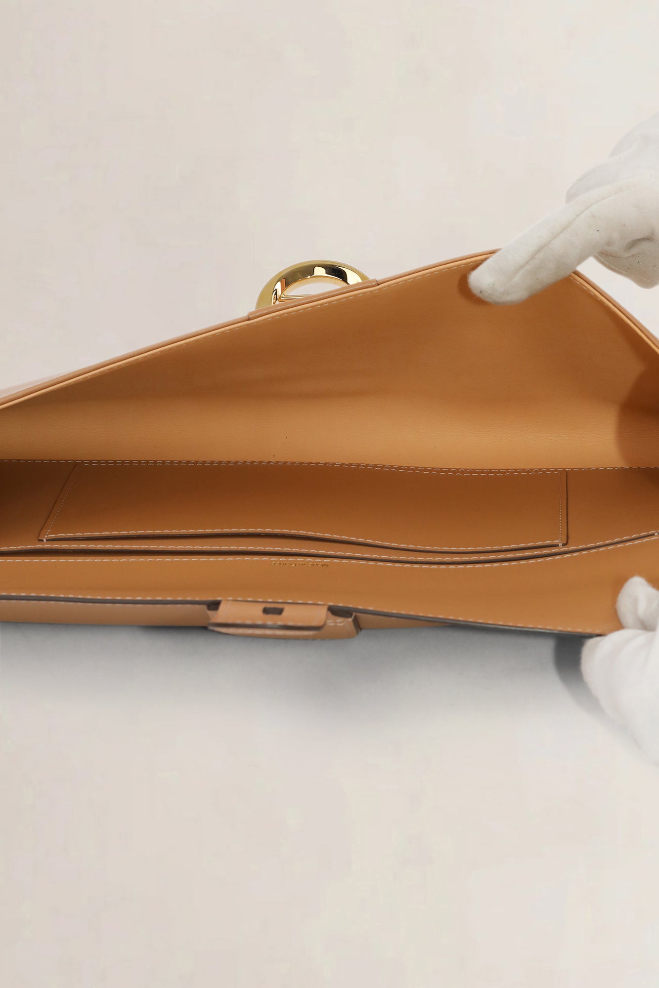 Delvaux Tan Leather Brillant Clutch