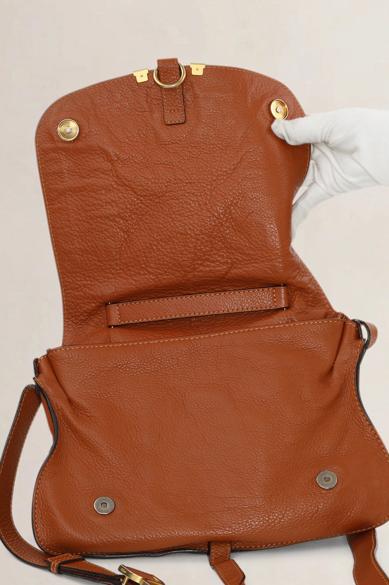 Chloé Camel Marcie Crossbody Bag