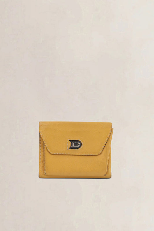 Delvaux Yellow Leather Wallet