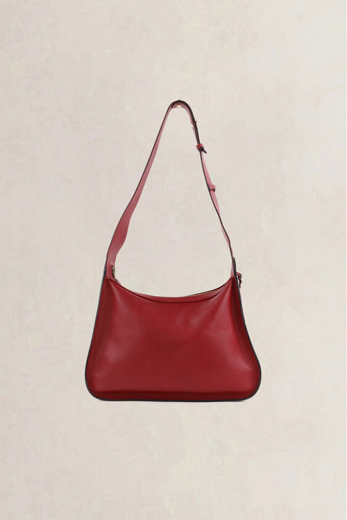 Delvaux Rosso Pensée Jumping Calf Shoulder Bag