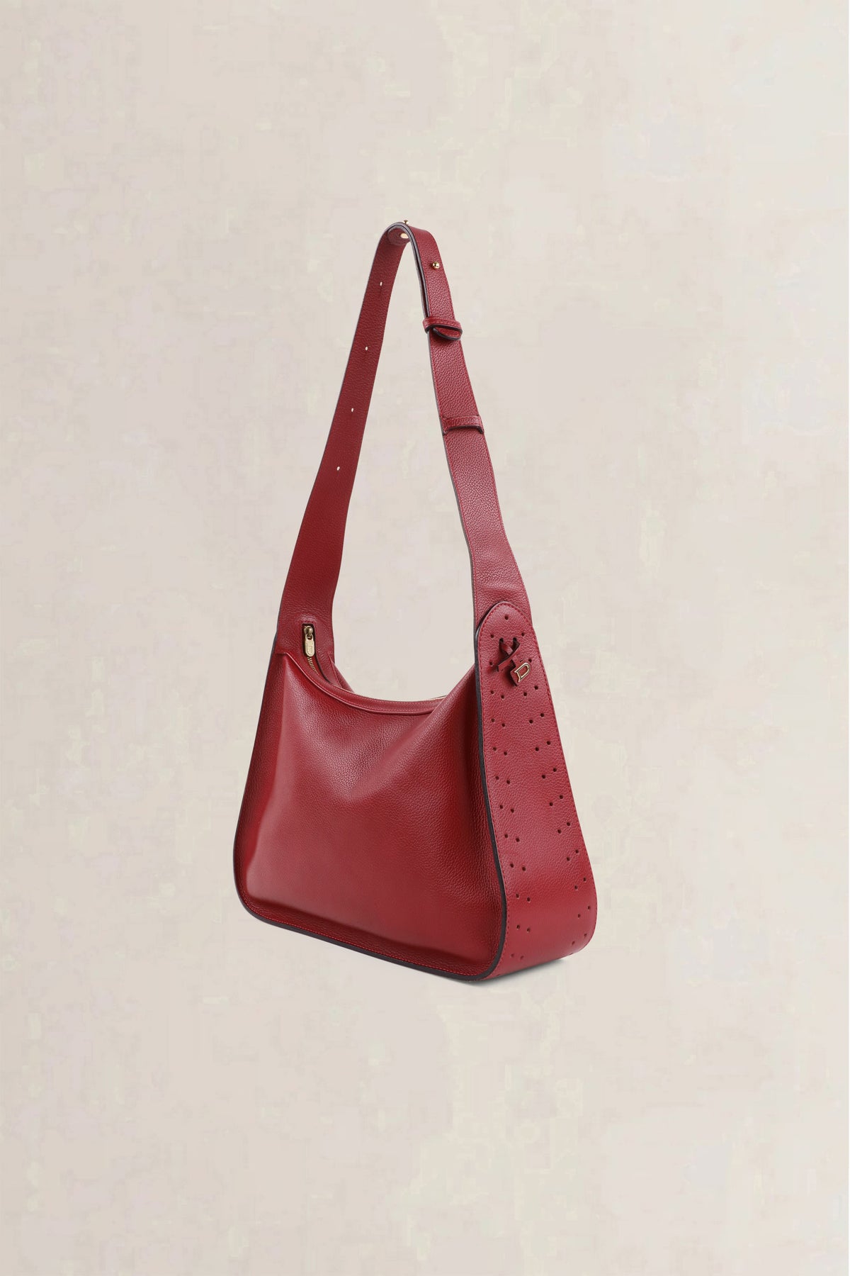 Delvaux Rosso Pensée Jumping Calf Shoulder Bag