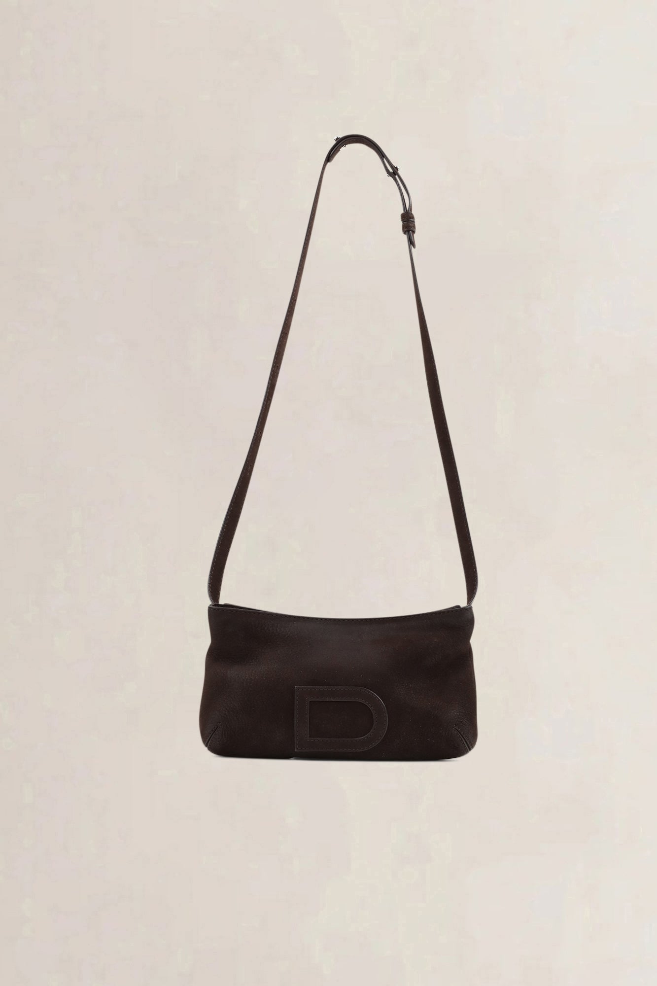 Delvaux Brown Nubuck Louise Pochette Bag