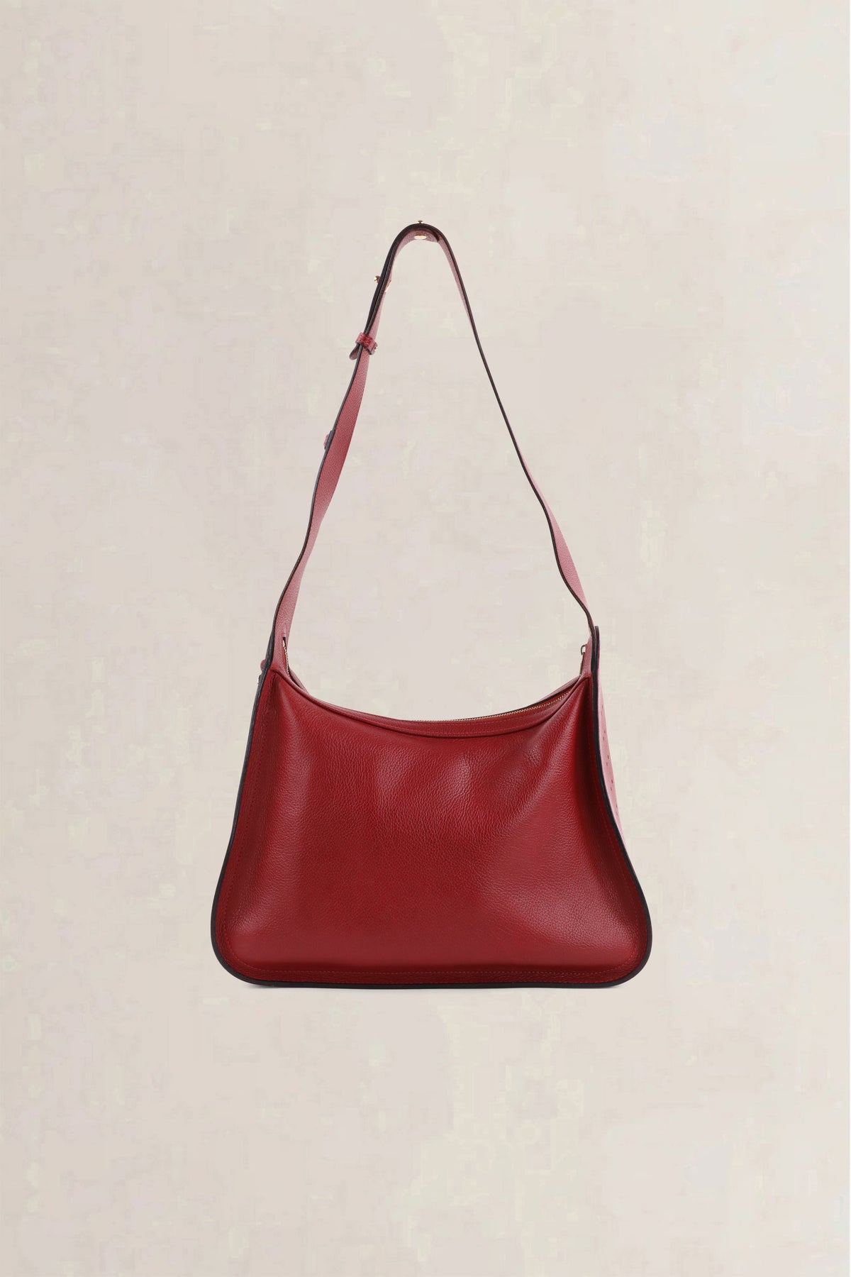 Delvaux Rosso Pensée Jumping Calf Shoulder Bag