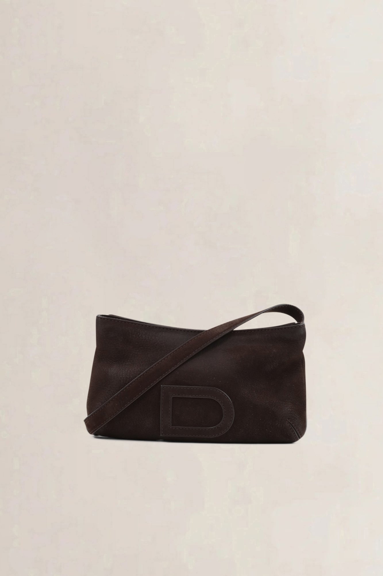 Delvaux Brown Nubuck Louise Pochette Bag