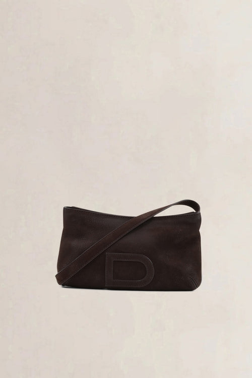 Delvaux Brown Nubuck Louise Pochette Bag