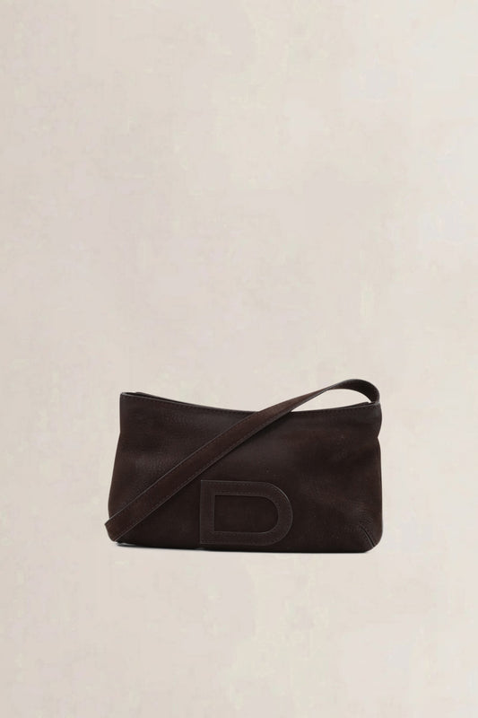 Delvaux Brown Nubuck Louise Pochette Bag