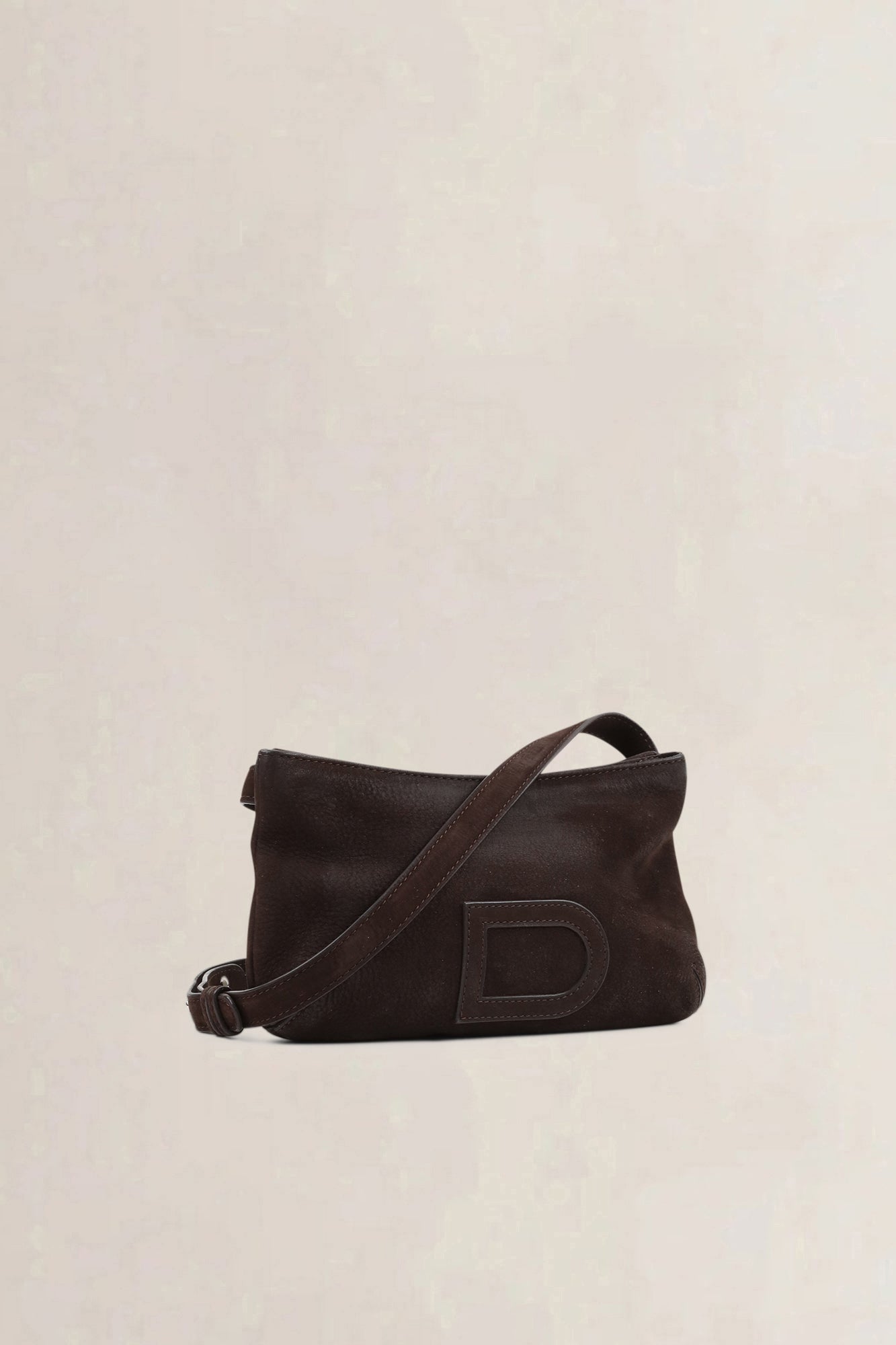 Delvaux Brown Nubuck Louise Pochette Bag