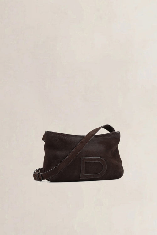 Delvaux Brown Nubuck Louise Pochette Bag