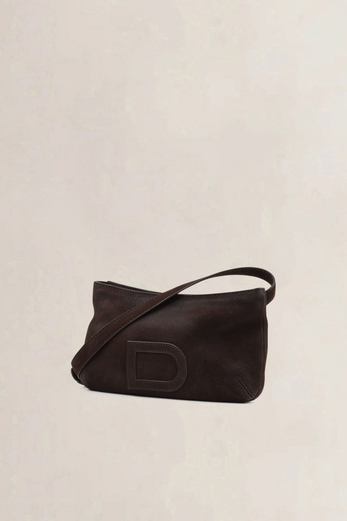 Delvaux Brown Nubuck Louise Pochette Bag