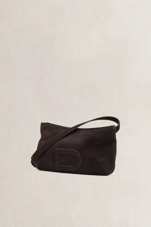 Delvaux Brown Nubuck Louise Pochette Bag