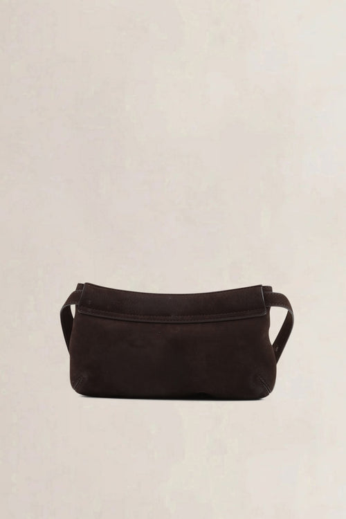 Delvaux Brown Nubuck Louise Pochette Bag