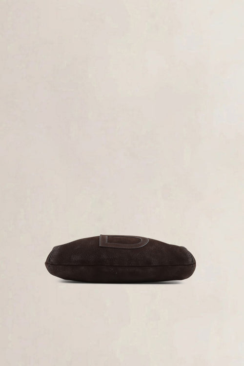 Delvaux Brown Nubuck Louise Pochette Bag