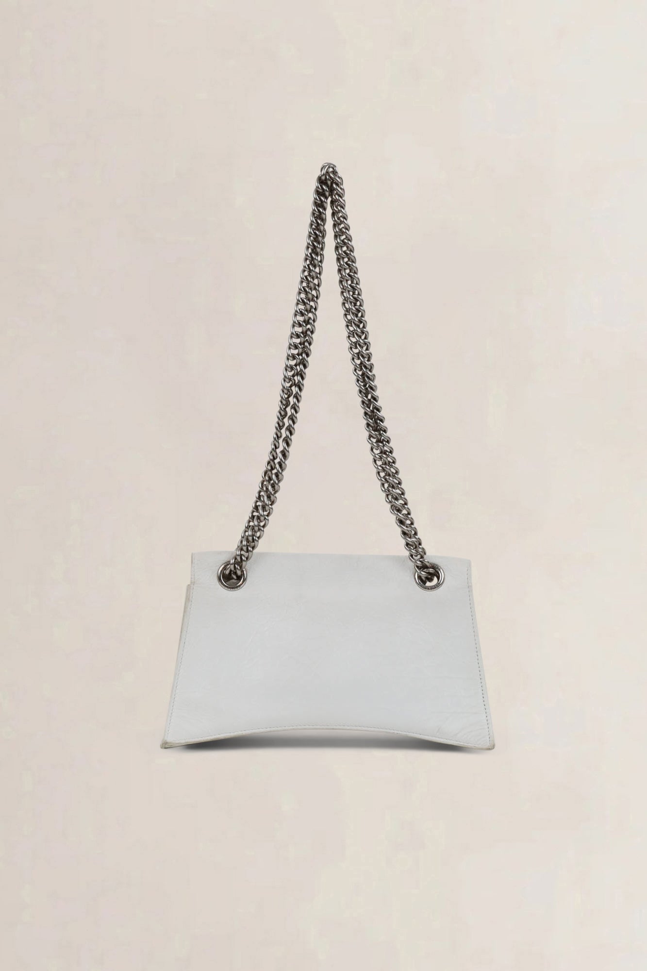 Balenciaga White Small Crush Chain Bag