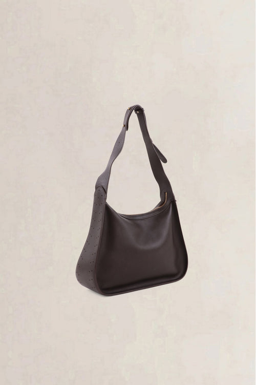 Delvaux Dark Brown Pensée Shoulder Bag