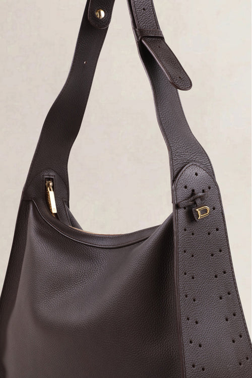 Delvaux Dark Brown Pensée Shoulder Bag