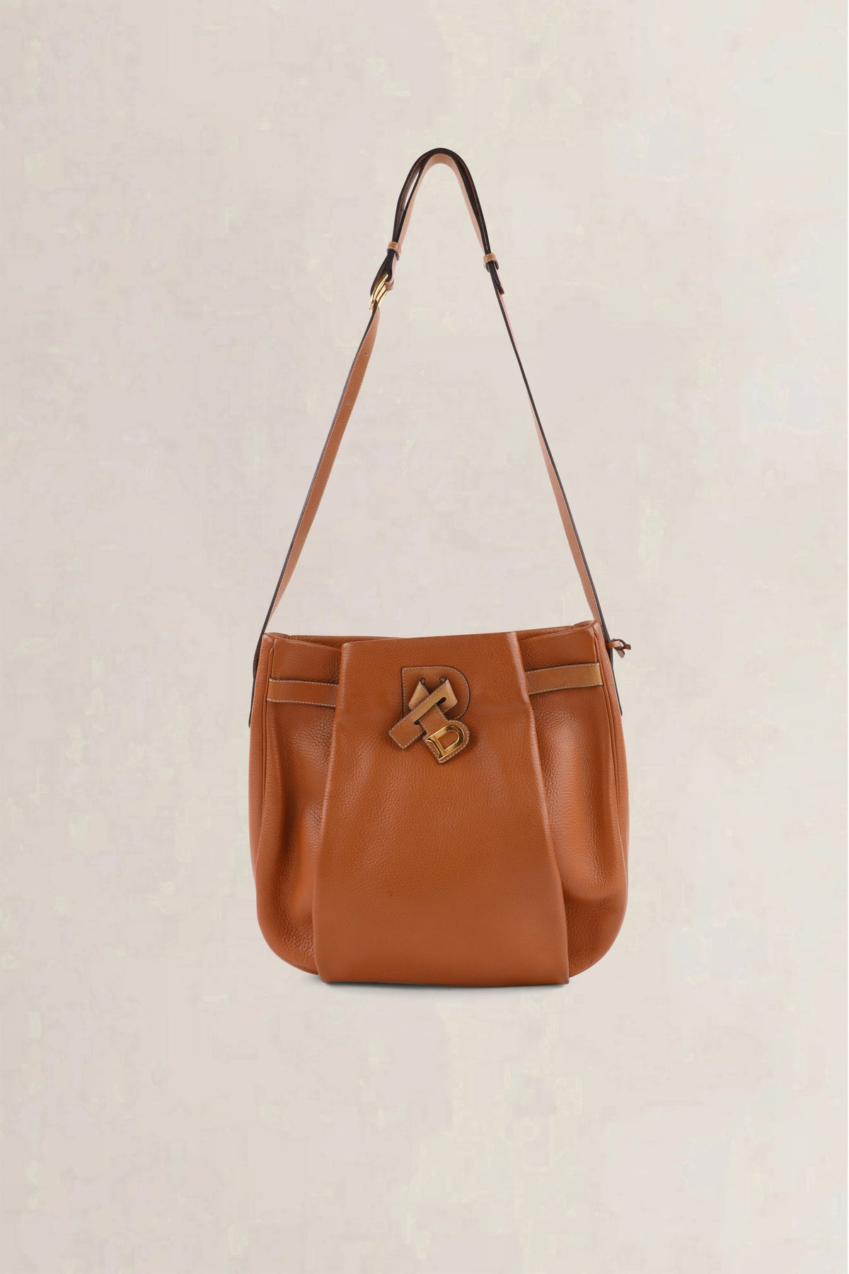 Delvaux Cognac Bannière Jumping Calf Crossbody Bag