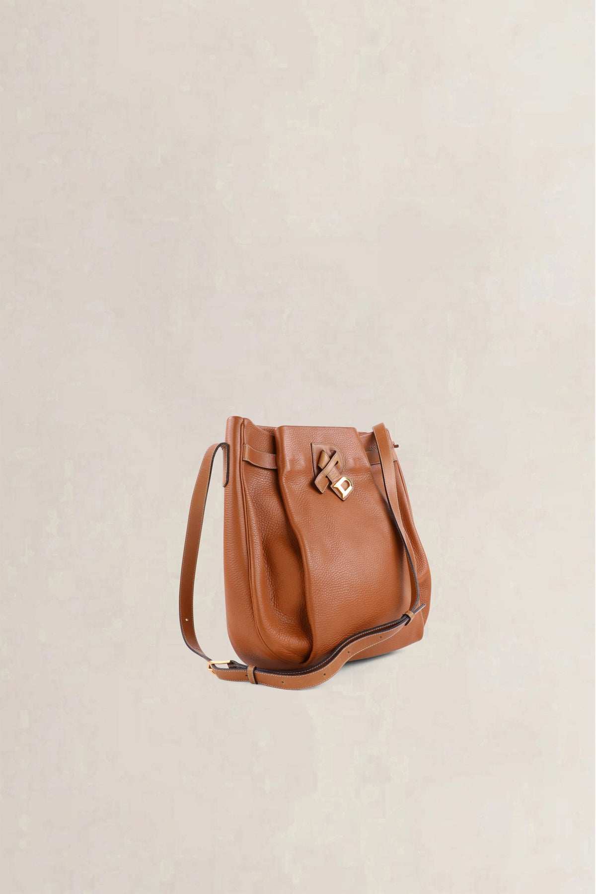 Delvaux Cognac Bannière Jumping Calf Crossbody Bag