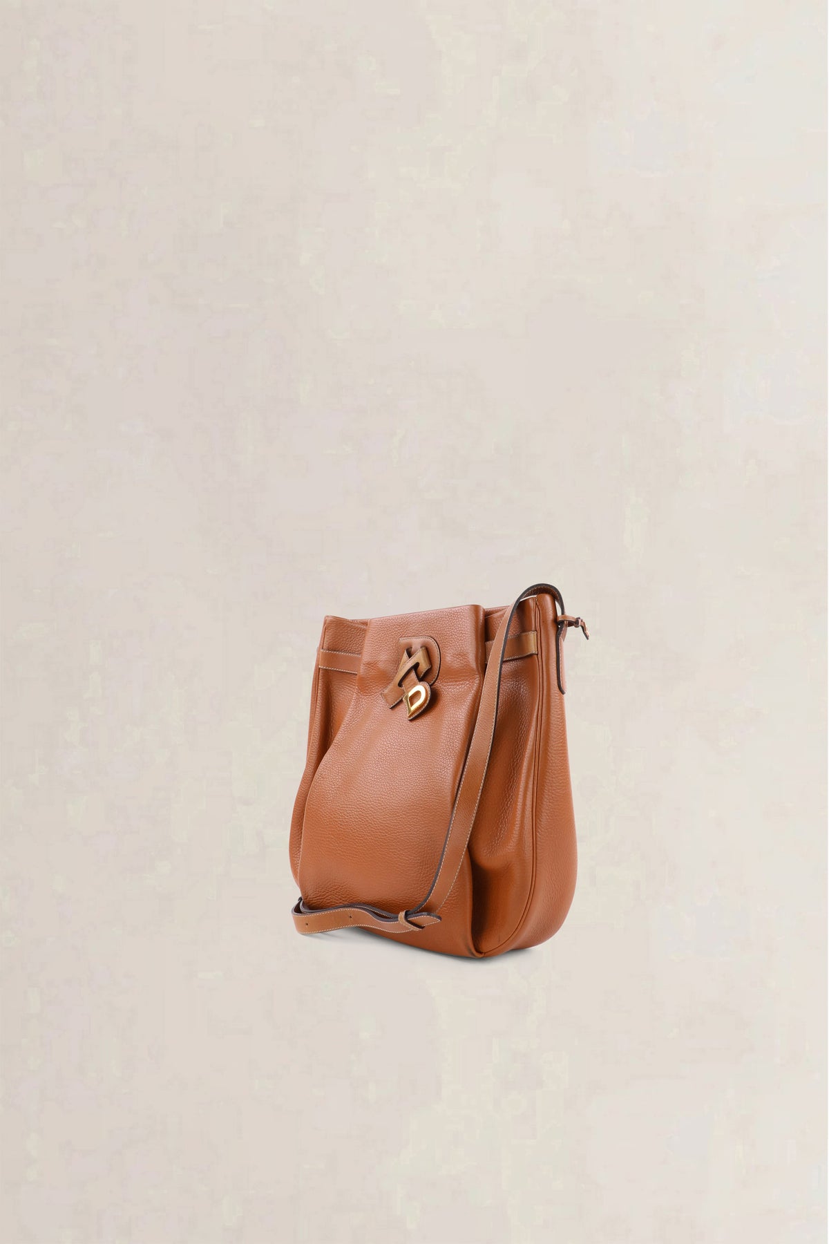 Delvaux Cognac Bannière Jumping Calf Crossbody Bag