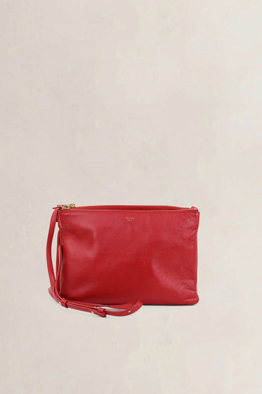 Céline Red Trio Crossbody Bag