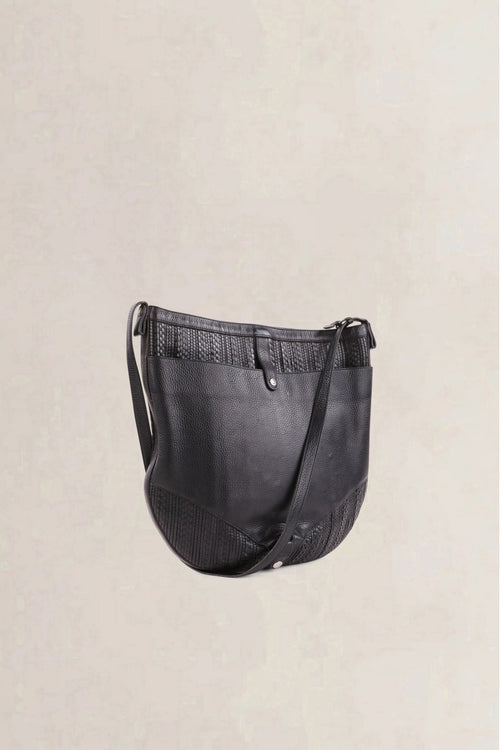 Delvaux Vintage Black Toile de Cuir Bag & Pouch Set