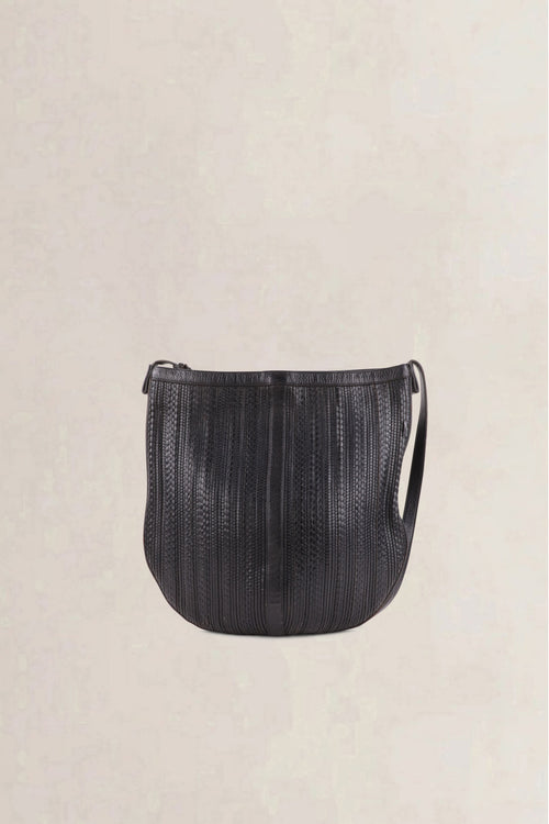 Delvaux Vintage Black Toile de Cuir Bag & Pouch Set
