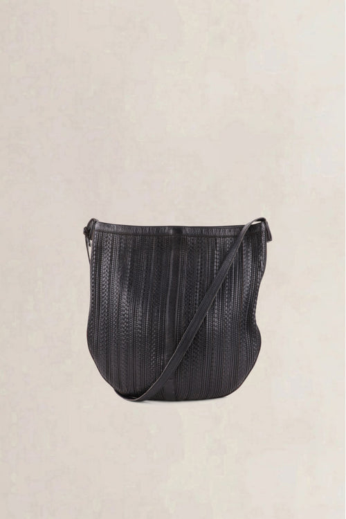 Delvaux Vintage Black Toile de Cuir Bag & Pouch Set