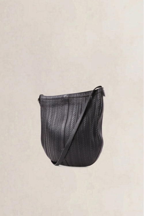 Delvaux Vintage Black Toile de Cuir Bag & Pouch Set