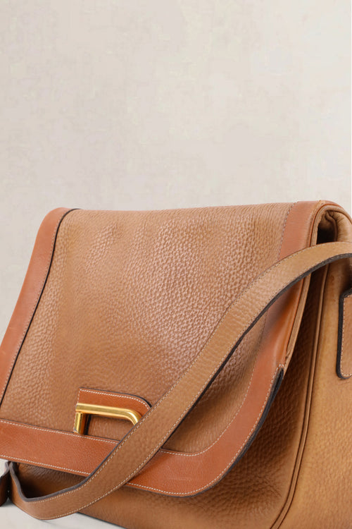 Delvaux Vintage Cognac Crossbody Bag