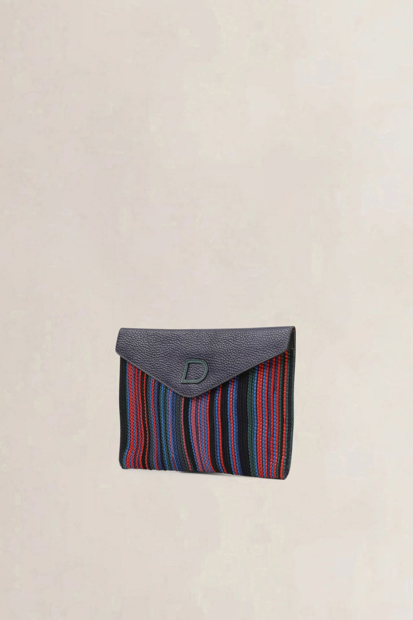 Delvaux Blue/Red/Green Toile De Cuir Clutch