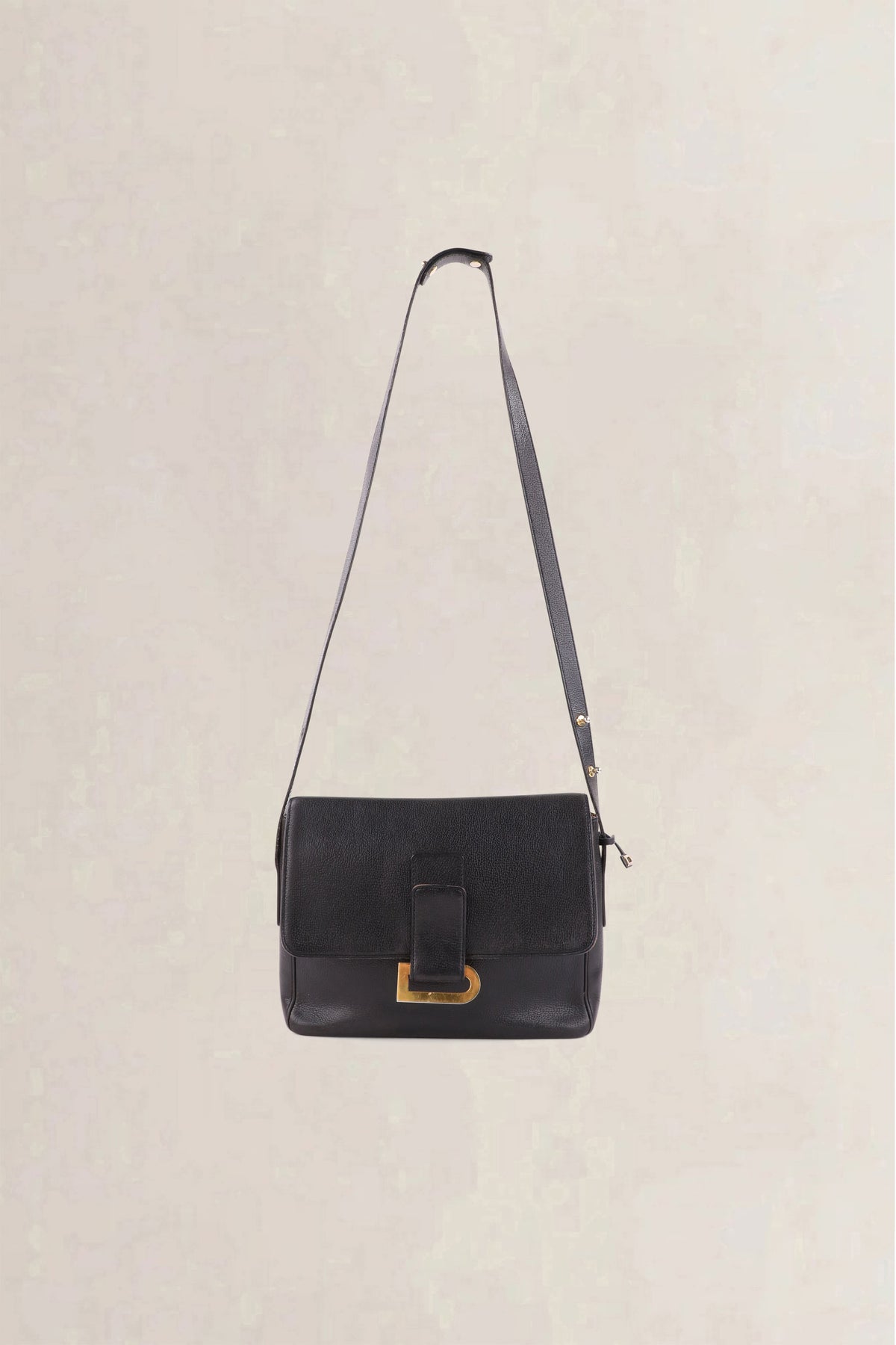 Delvaux Black Poirier Jumping Calf Crossbody Bag