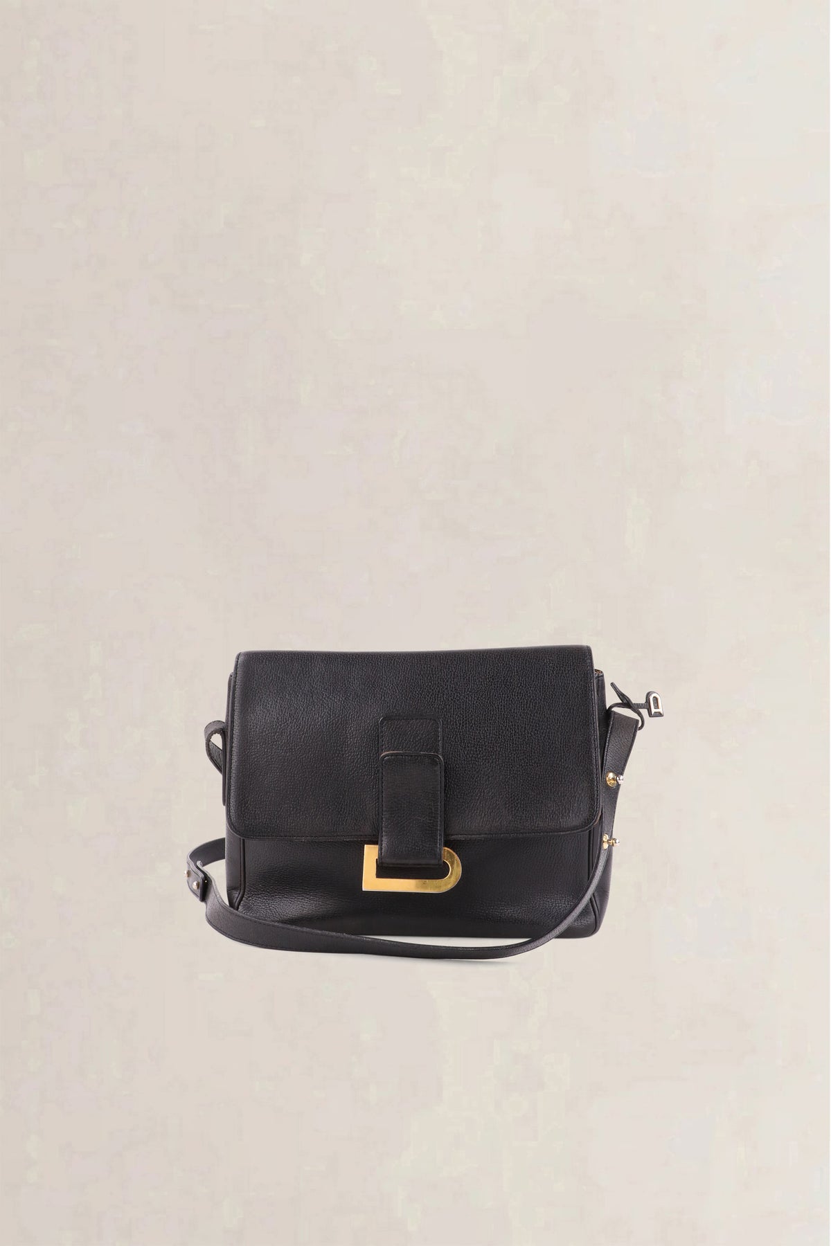 Delvaux Black Poirier Jumping Calf Crossbody Bag