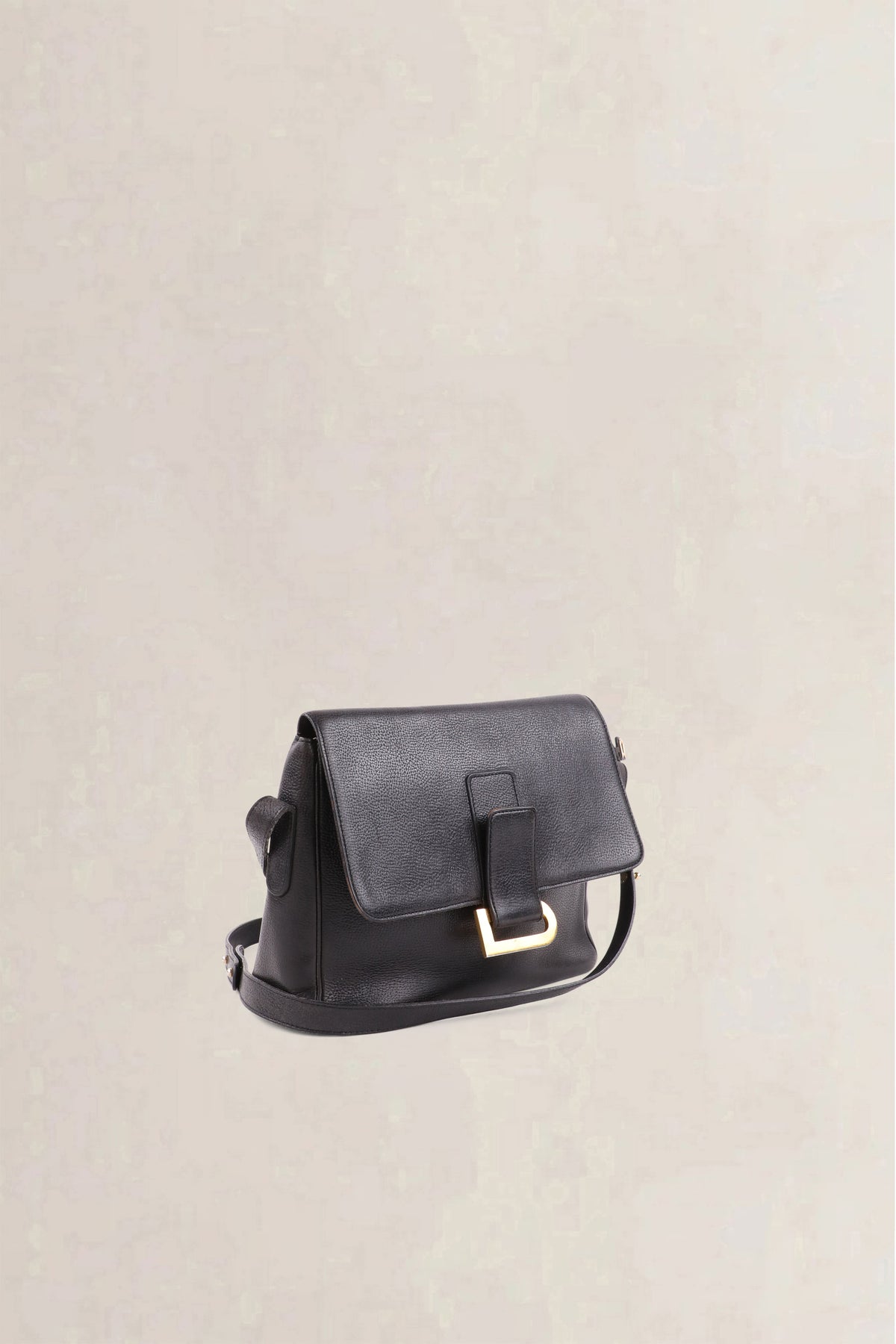 Delvaux Black Poirier Jumping Calf Crossbody Bag