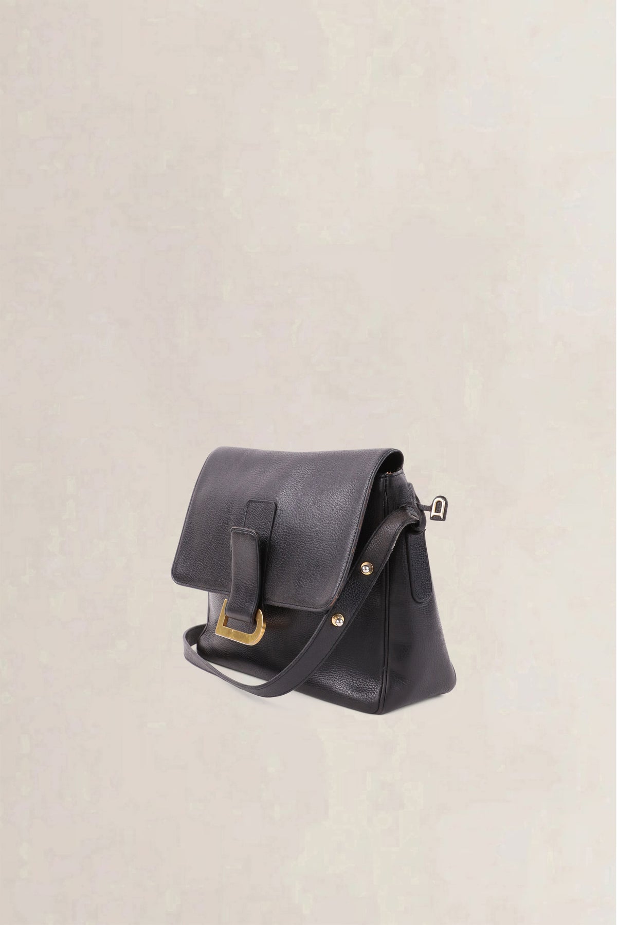 Delvaux Black Poirier Jumping Calf Crossbody Bag
