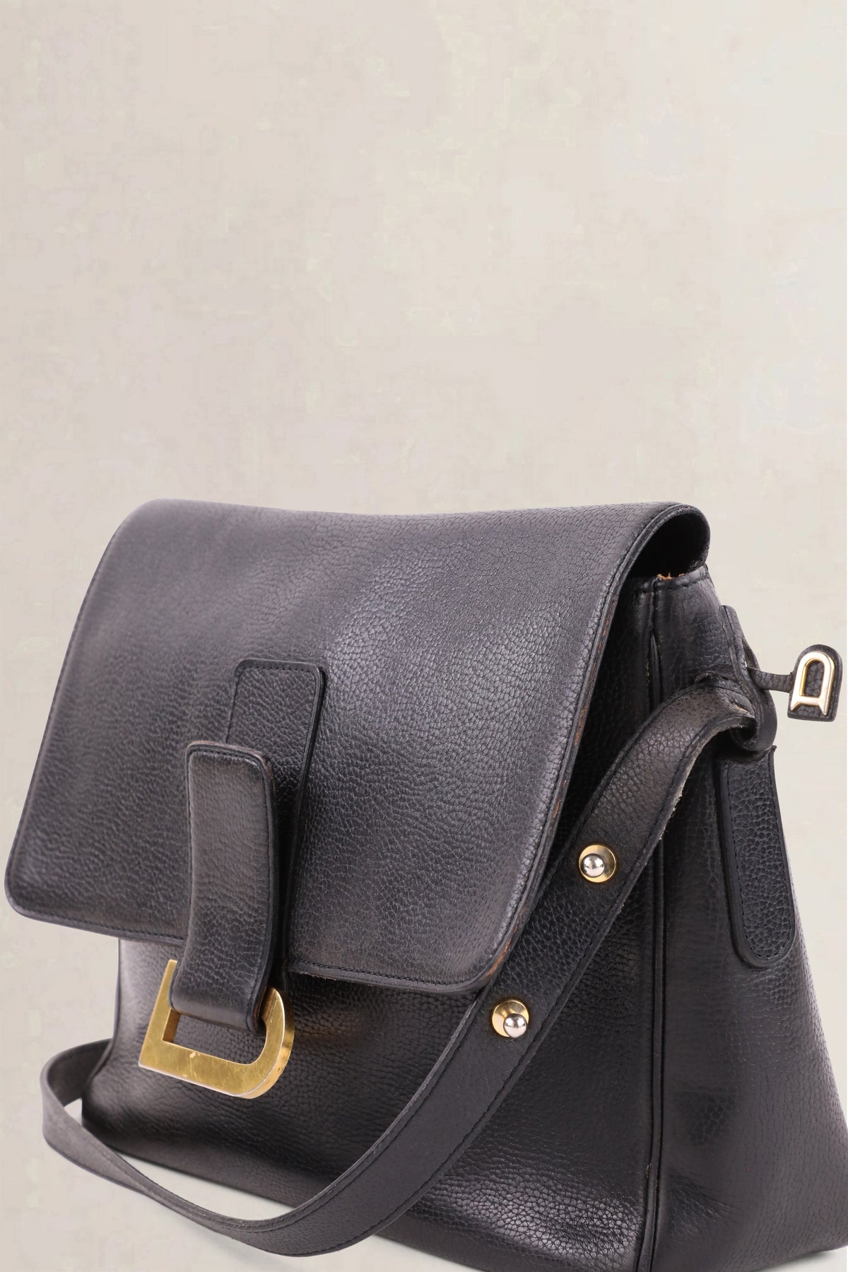 Delvaux Black Poirier Jumping Calf Crossbody Bag