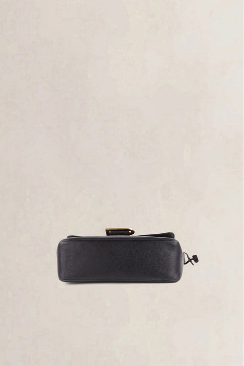 Delvaux Black Poirier Jumping Calf Crossbody Bag