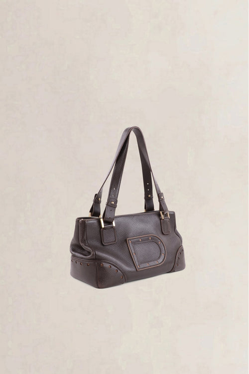 Delvaux Dark Brown Le Jacques Shoulder Bag