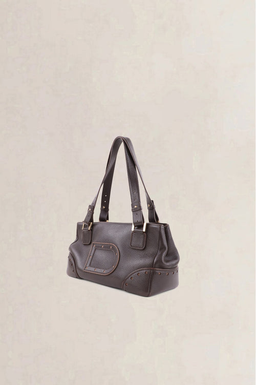 Delvaux Dark Brown Le Jacques Shoulder Bag