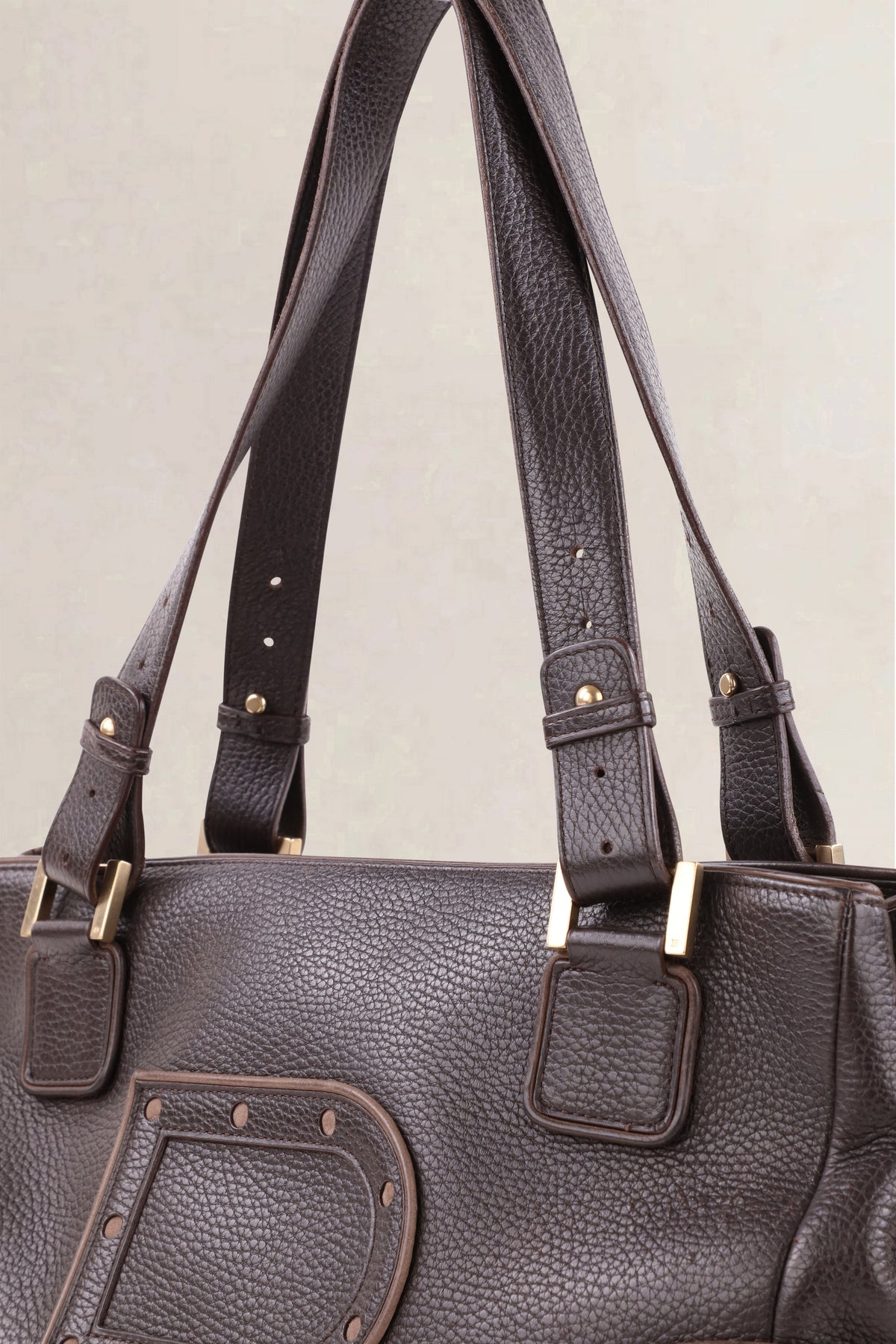 Delvaux Dark Brown Le Jacques Shoulder Bag