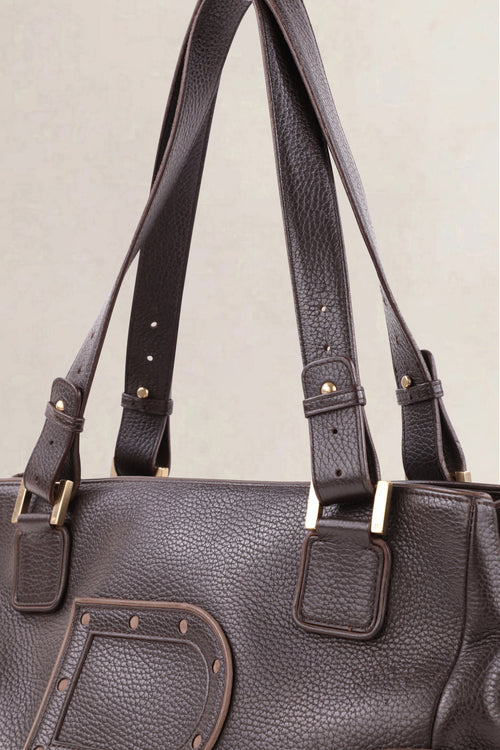 Delvaux Dark Brown Le Jacques Shoulder Bag