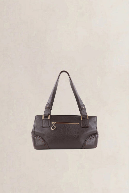 Delvaux Dark Brown Le Jacques Shoulder Bag