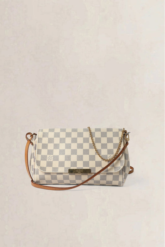 Louis Vuitton White Favorite Damier Azur MM Crossbody Bag