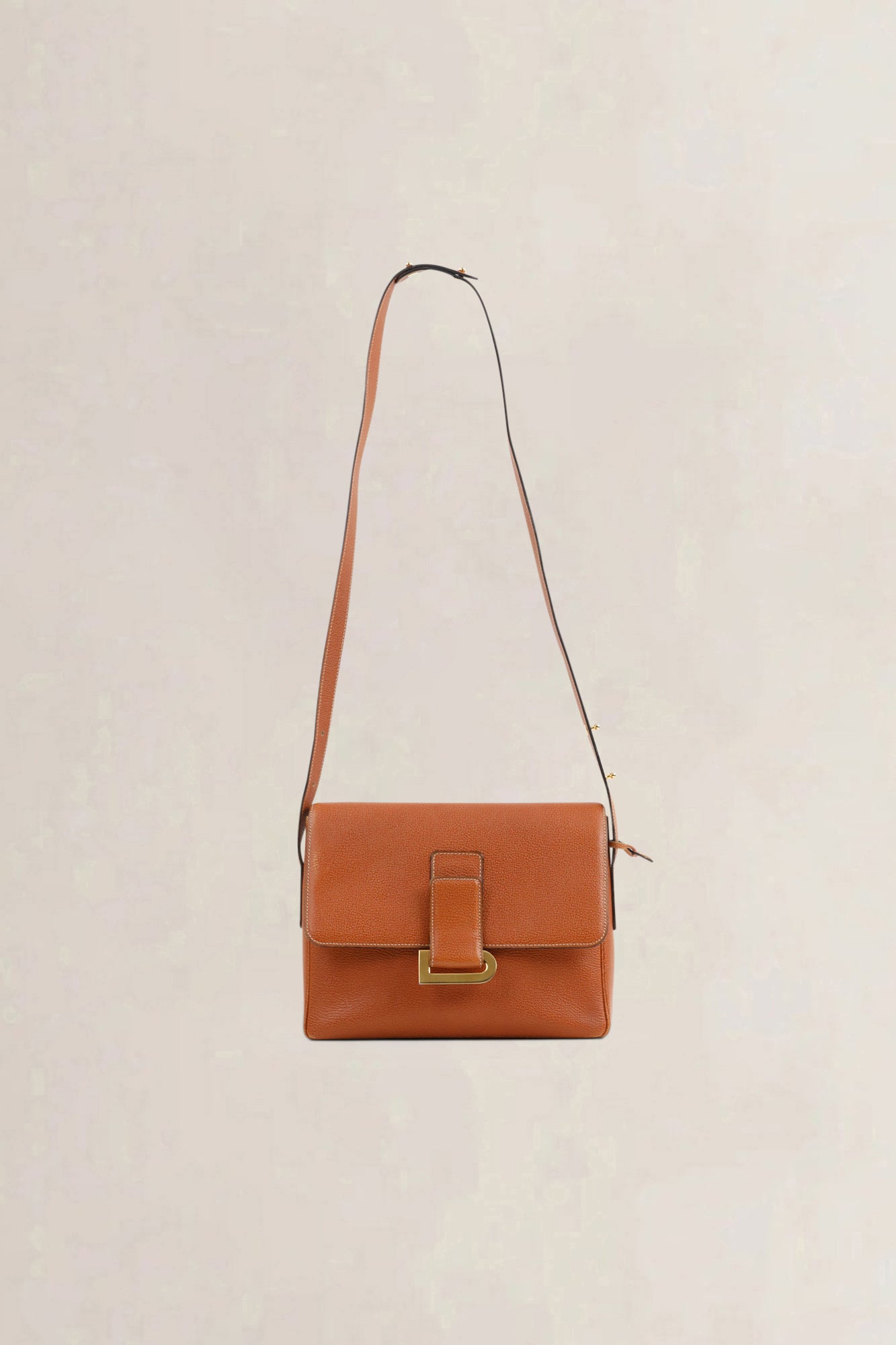 Delvaux Camel Poirier Crossbody Bag