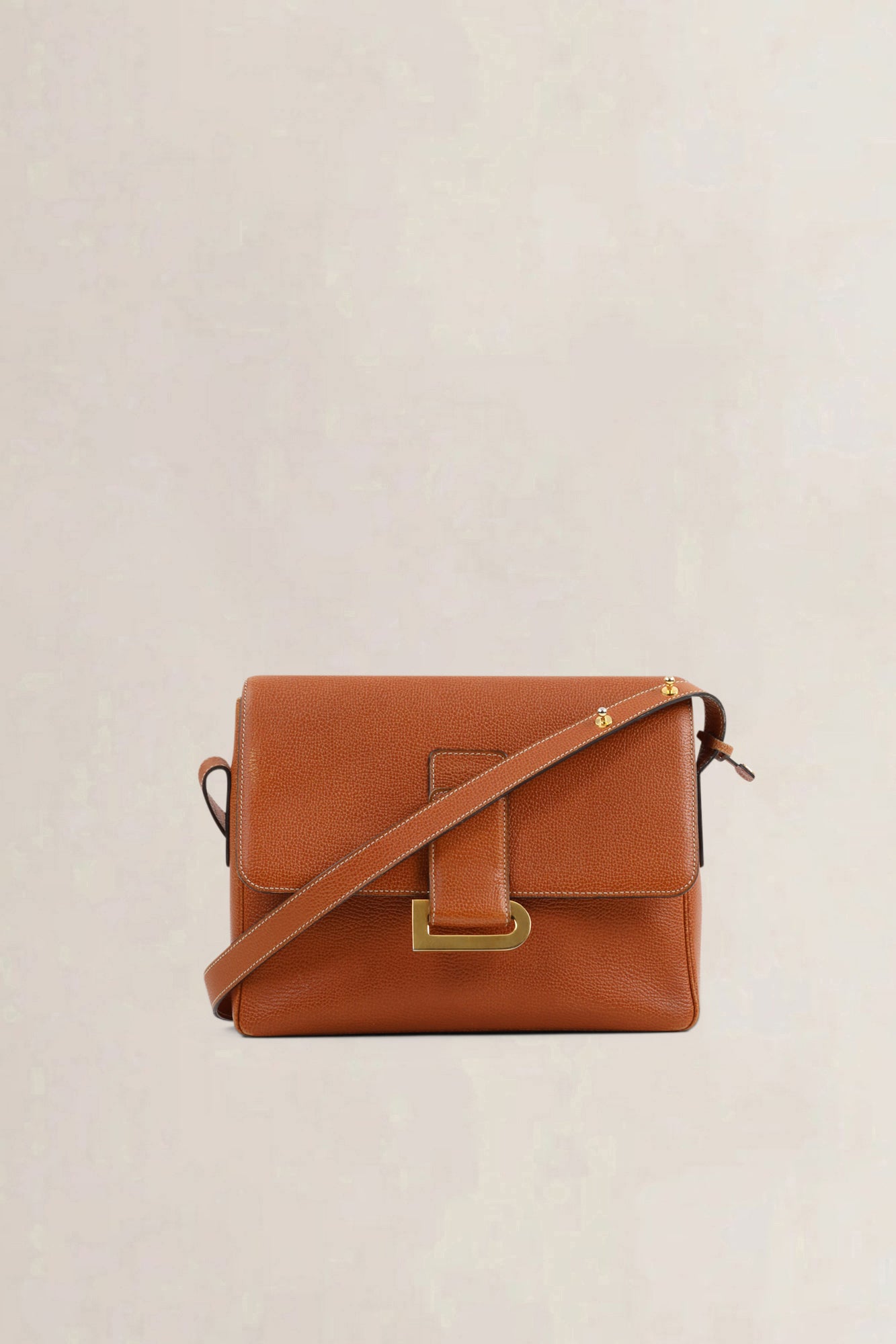 Delvaux Camel Poirier Crossbody Bag