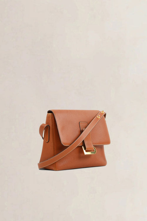 Delvaux Camel Poirier Crossbody Bag