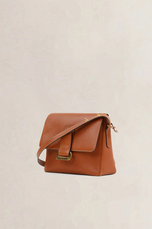 Delvaux Camel Poirier Crossbody Bag