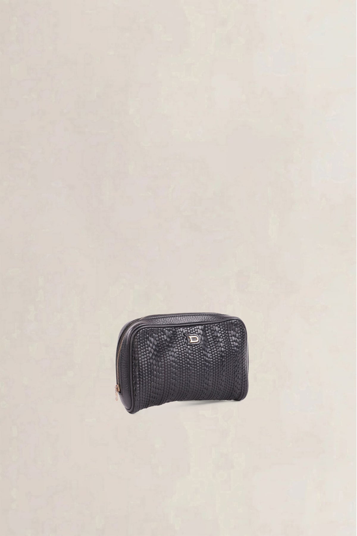 Delvaux Vintage Black Toile de Cuir Bag & Pouch Set