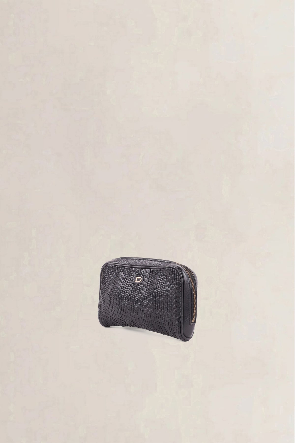 Delvaux Vintage Black Toile de Cuir Bag & Pouch Set