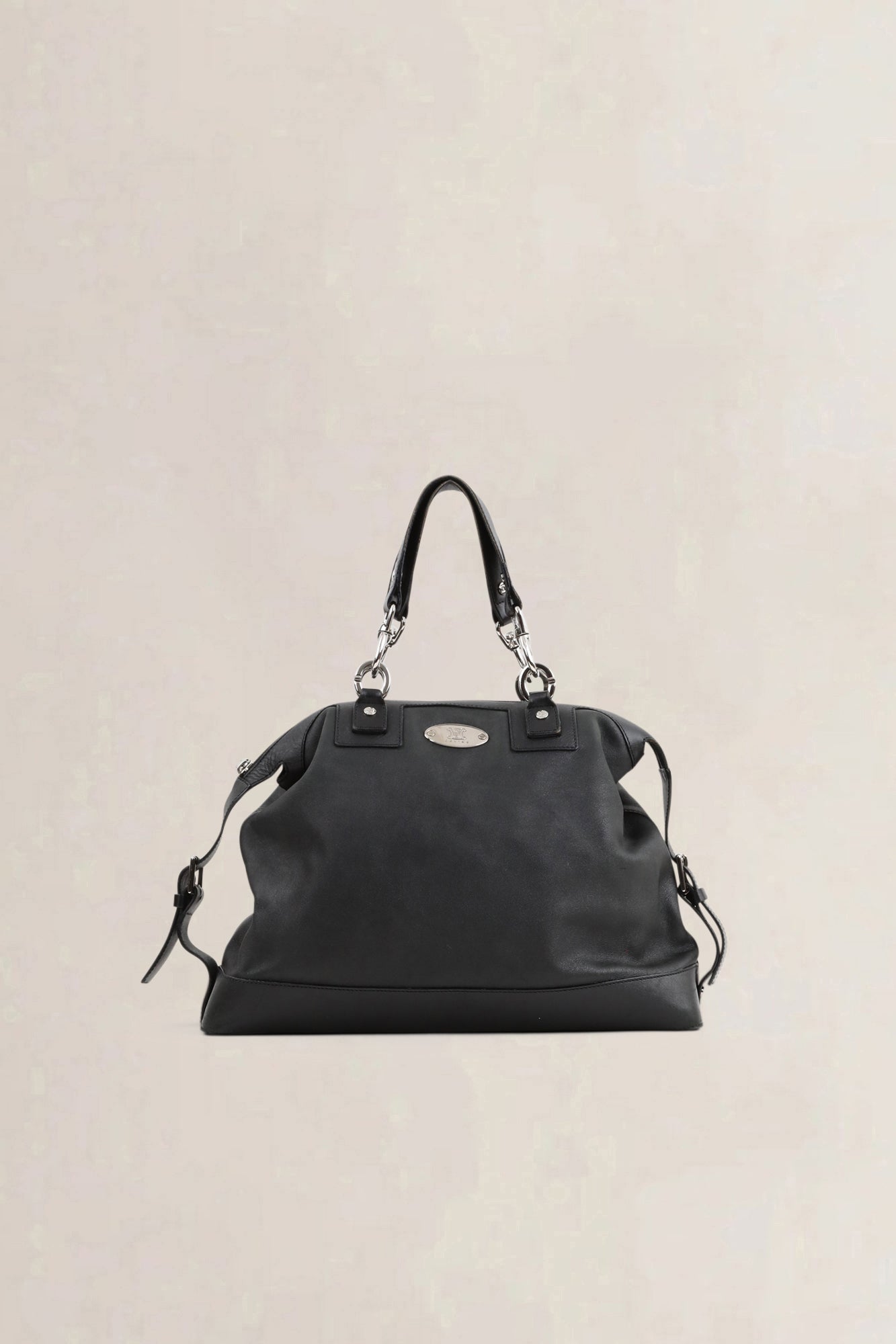 Céline Black Leather Shoulder Bag