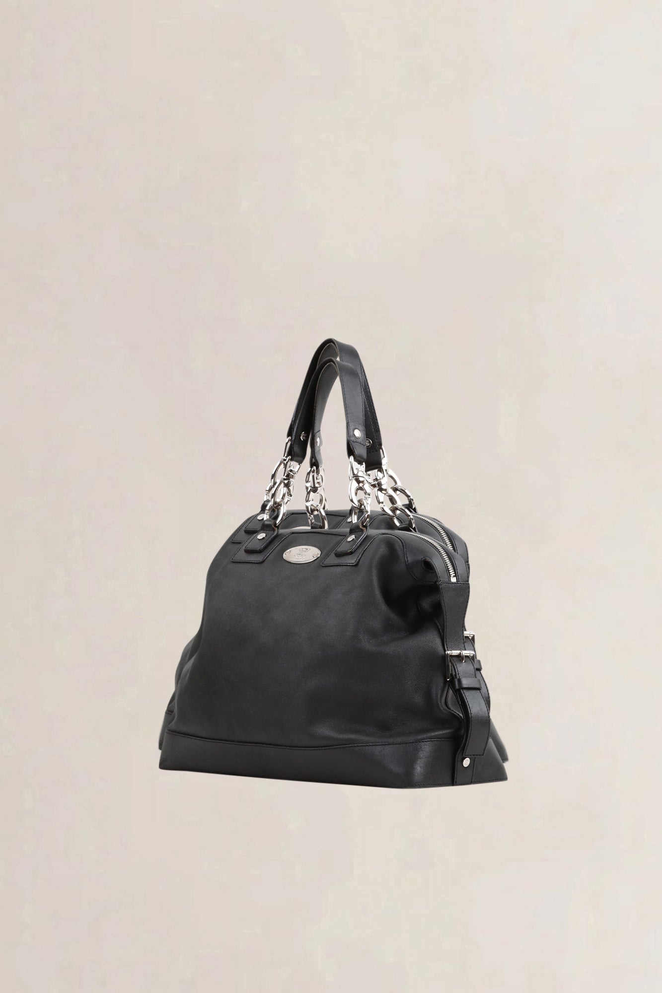 Céline Black Leather Shoulder Bag