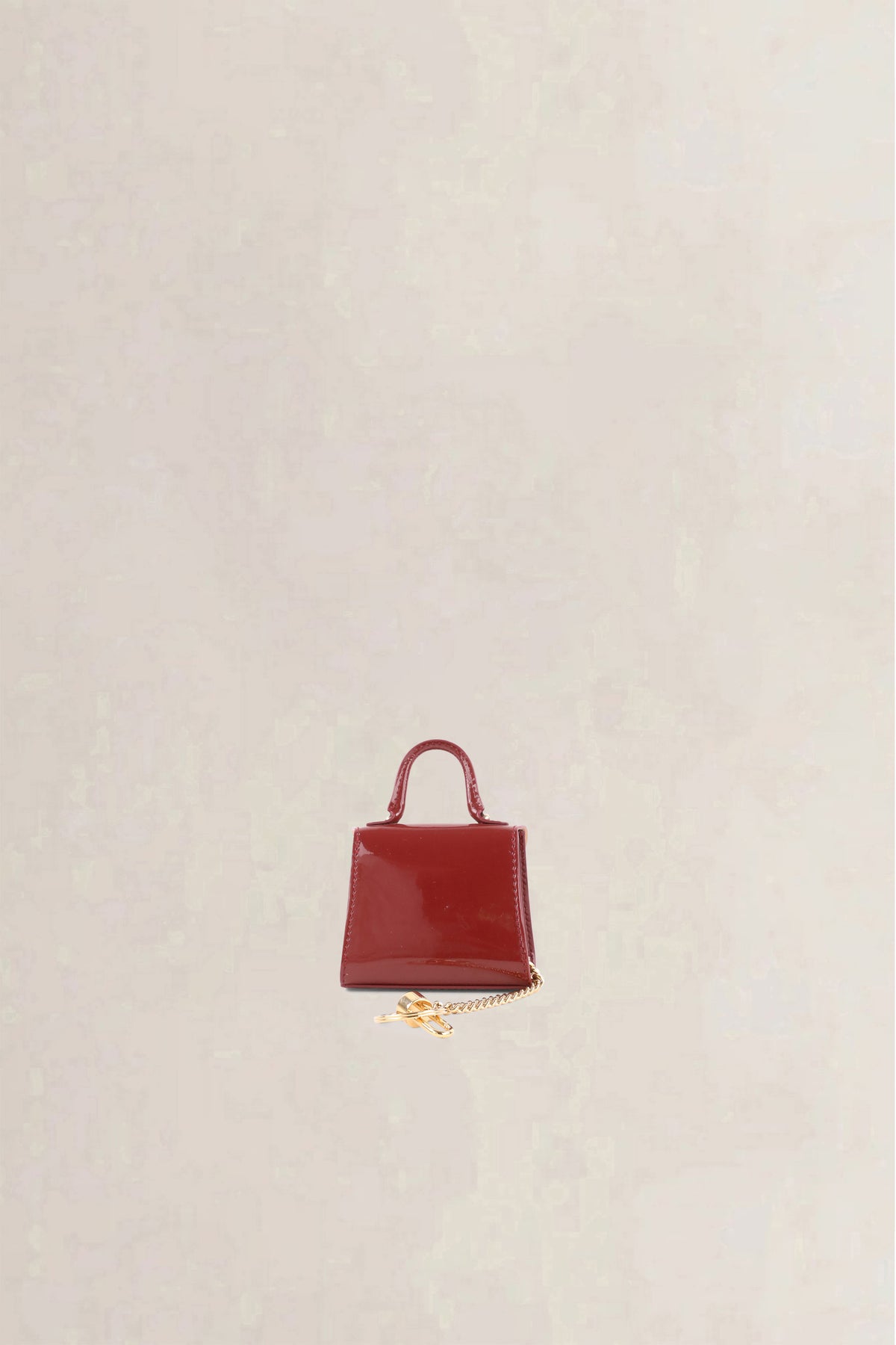 Delvaux Burgundy Vernis Brillant Bag Charm